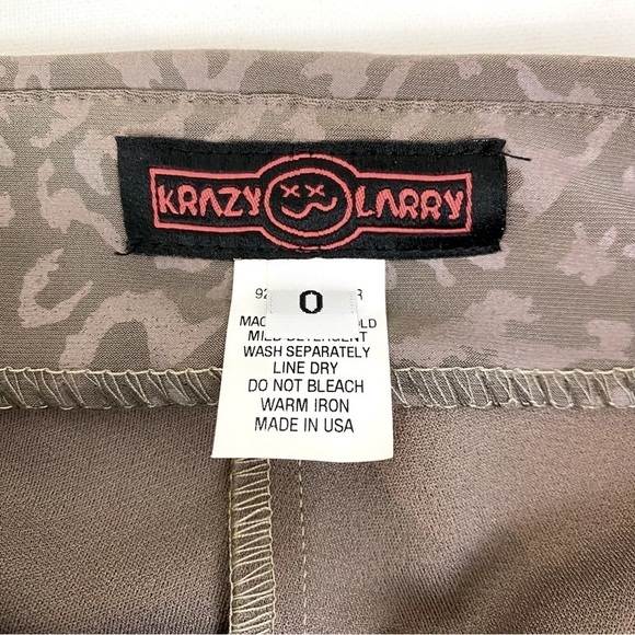 Krazy Larry Taupe Cheetah Pull on Ankle Pants Size 0 - Picture 6 of 6